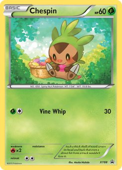 Chespin z edície XY Black Star Promos, karta č.XY88