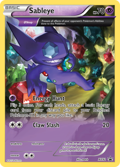 Sableye z edície XY Black Star Promos, karta č.XY92