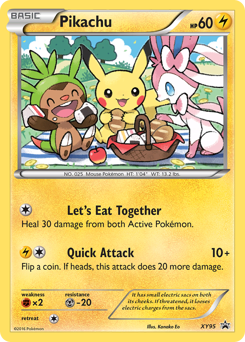 Pikachu z edície XY Black Star Promos, karta č.XY95