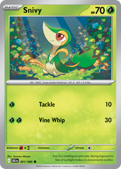 Snivy z edície Black Bolt, karta č.1