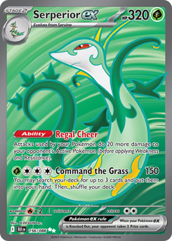 Serperior ex z edície Black Bolt, karta č.156