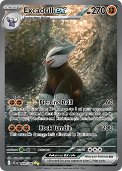 Excadrill ex z edície Black Bolt, karta č.168