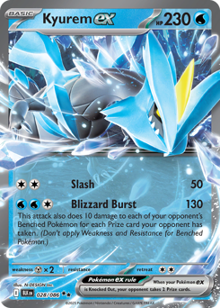 Kyurem ex z edície Black Bolt, karta č.28