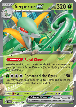 Serperior ex z edície Black Bolt, karta č.3