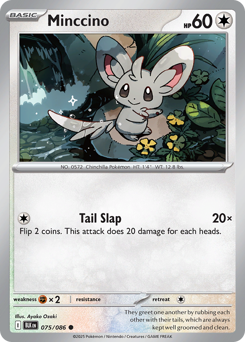 Minccino z edície Black Bolt, karta č.75